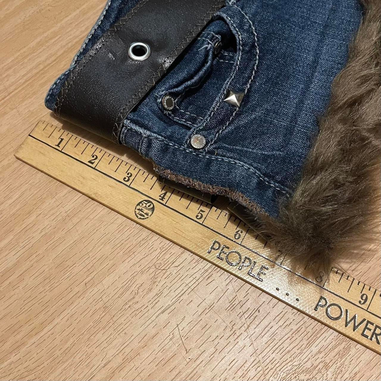 ୨୧ Grunge Princess Faux Fur Trim Micro Mini Skirt - SIZE M