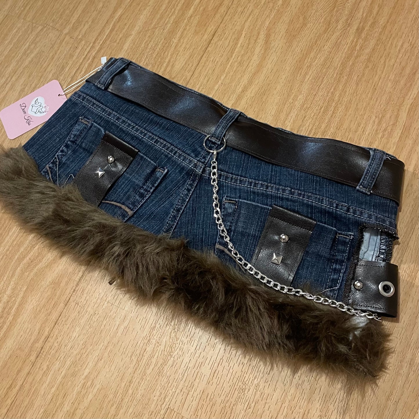 ROCKSTAR PRINCESS Micro Mini Faux Fur Skirt - SIZE S