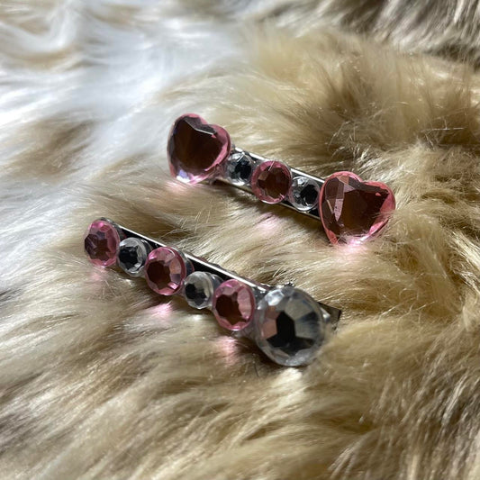 "TWINKLE HEARTS" Mini Hair Clip Set ୨୧