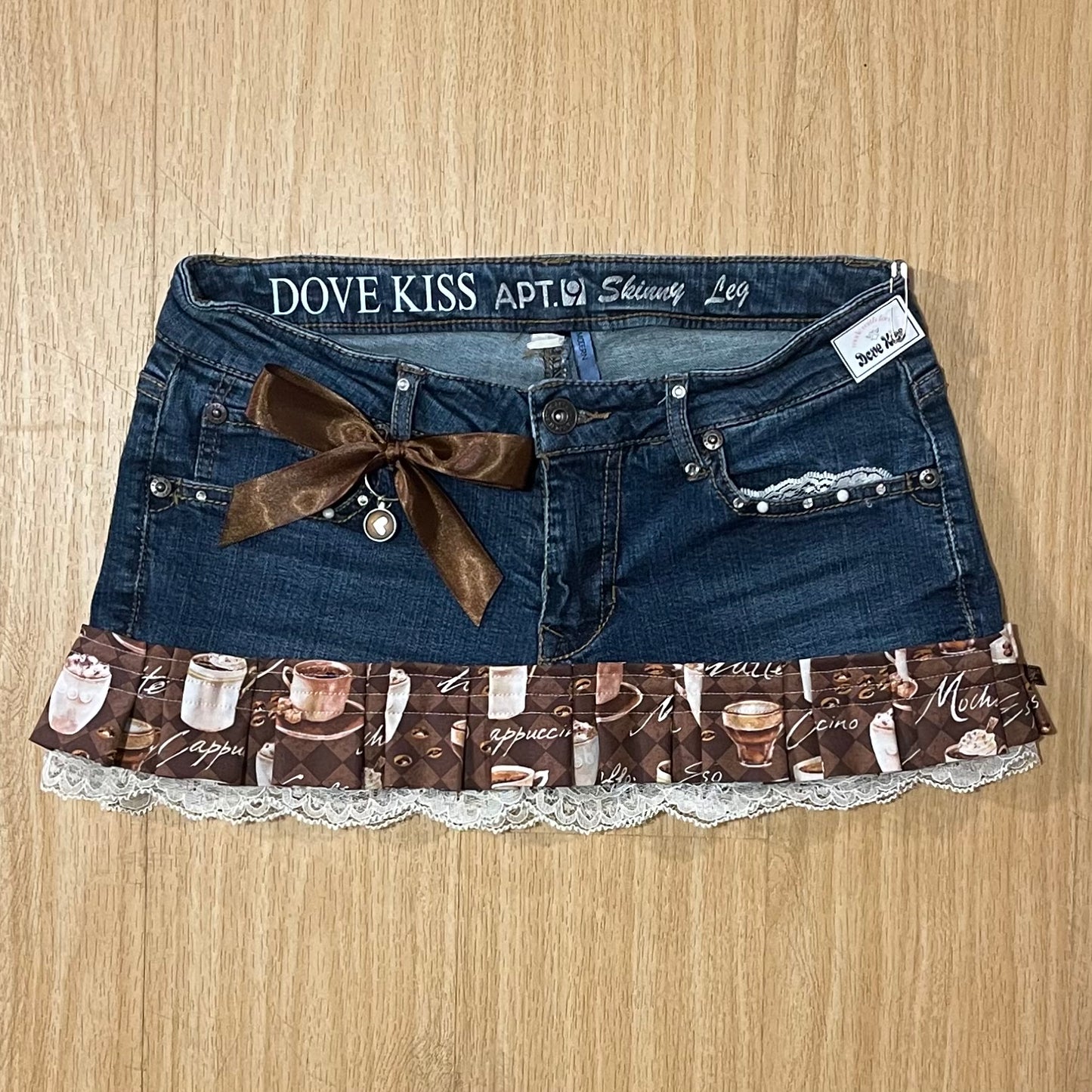 𓏲ּ𝄢 2000s ‘Cappuccino Cutie’ Princess Micro Mini Skirt - SIZE SMALL