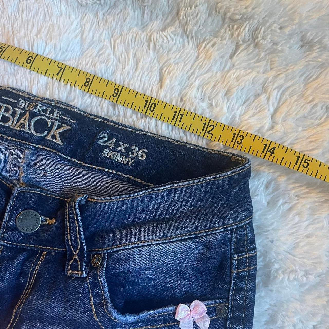 ୨୧ reworked OOAK vintage micro mini denim skirt with trim and baby pink bow details