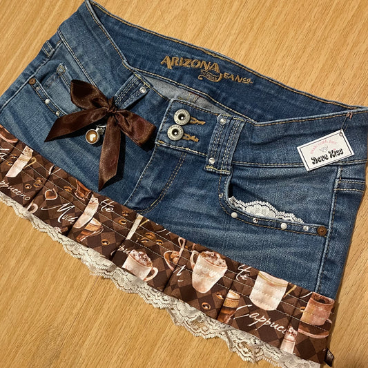CAPPUCCINO CUTIE Micro Mini Skirt - SIZE XXS