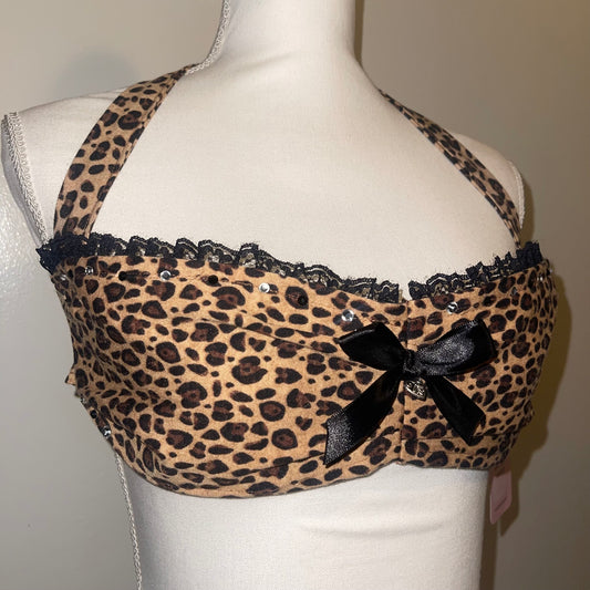 Cheetah Print Diva Bralette - SIZE L