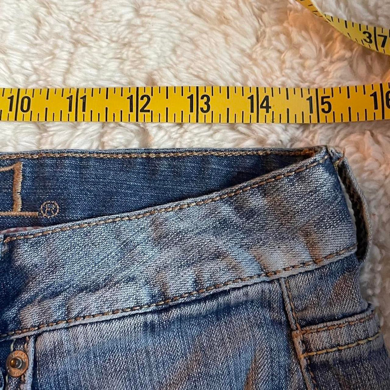 reworked OOAK 2000s "Sweetheart" denim micro mini skirt with heart patches, ruffles & ribbons ୨୧