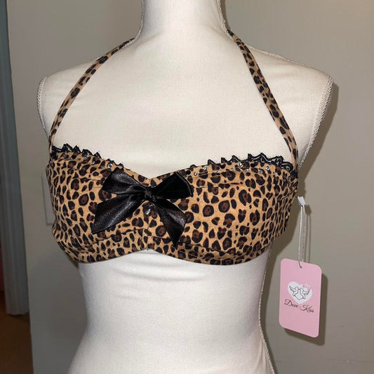 Cheetah Print Princess Bralette - SIZE XS