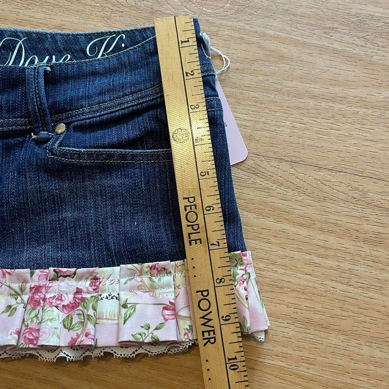 Reworked/Upcycled 2000s Micro Mini Skirt (with lace & embellishments)