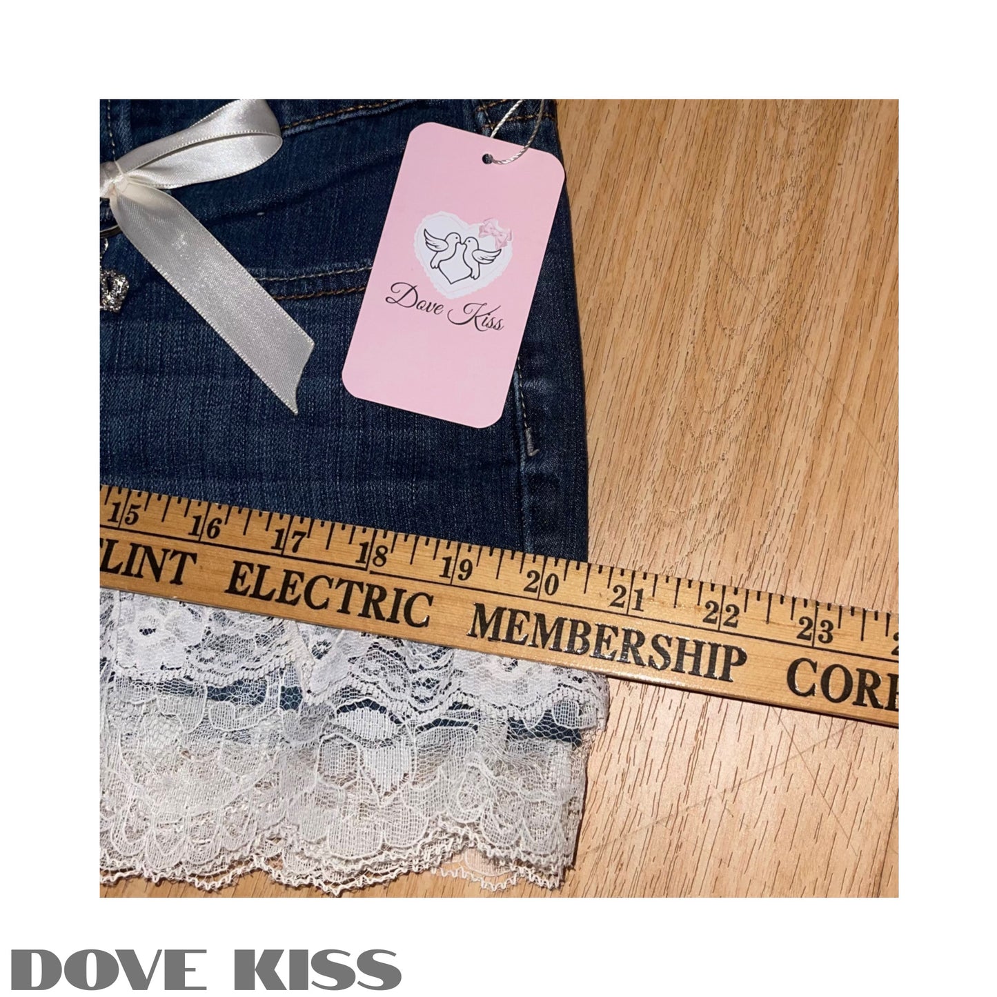 Reworked/Upcycled Mini Skirt (with lace & embellishments)