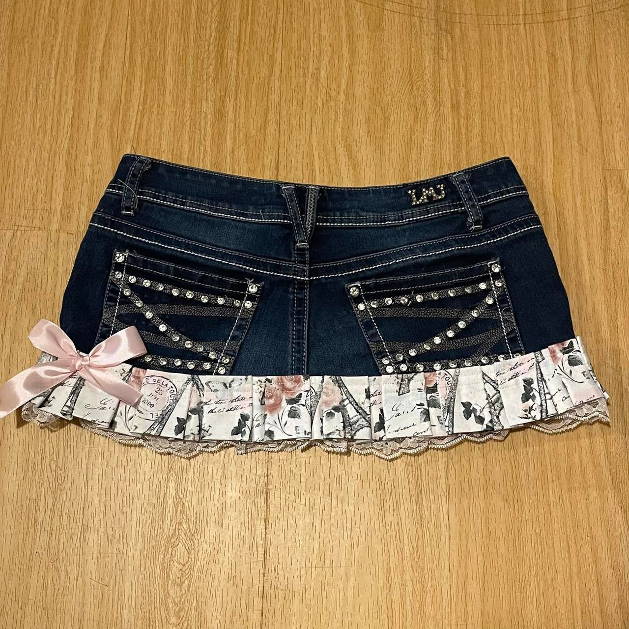 𓏲ּ𝄢 'Love Paris' Princess Mini Skirt - SIZE S