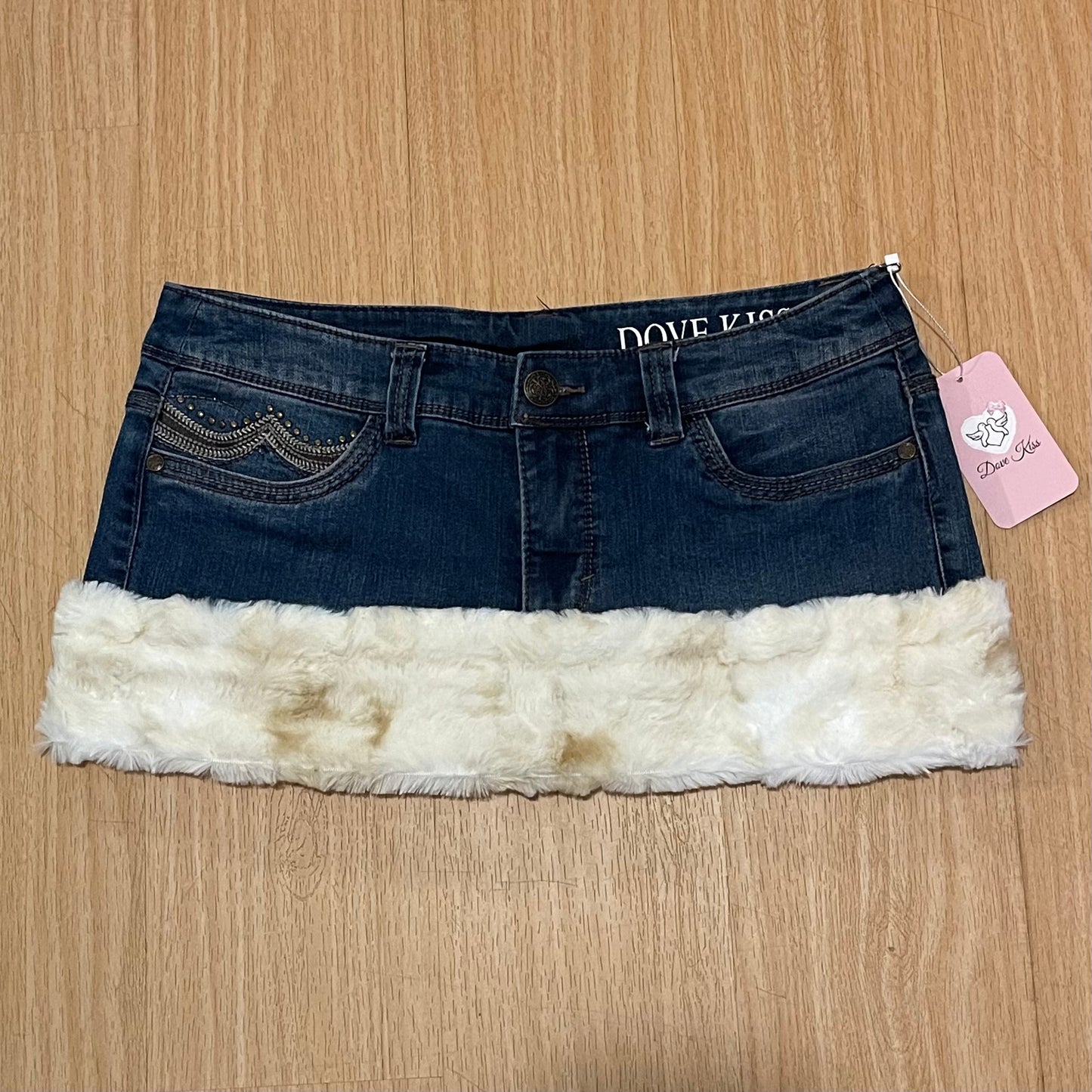 GLAMOUR PRINCESS Mini Faux Fur Skirt - SIZE M