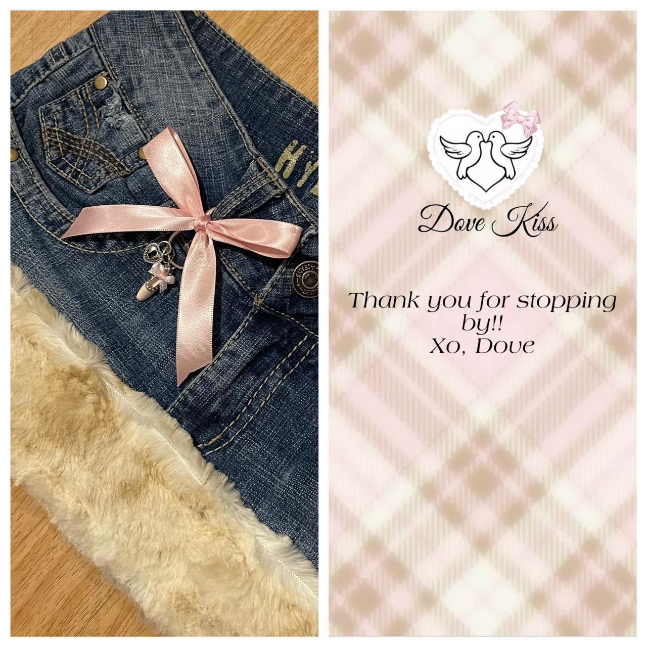 𓏲ּ𝄢 𝐃𝐎𝐕𝐄 𝐊𝐈𝐒𝐒 2000s ballet princess micro mini faux fur trim skirt with hair clip