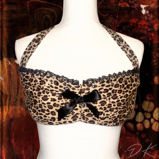 Cheetah Print Diva Bralette - SIZE L