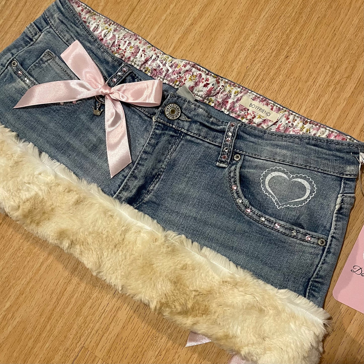୨୧ ‘Pretty Princess’ by Dove Kiss micro mini fur trim skirt - SIZE M