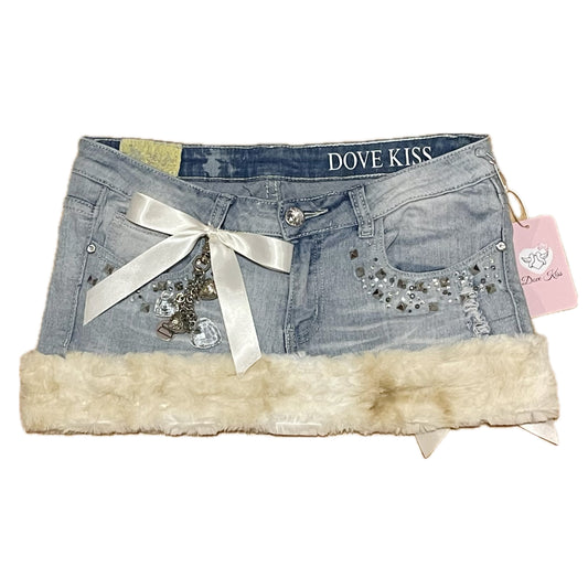 GLAMOUR PRINCESS Mini Faux Fur Skirt - SIZE M