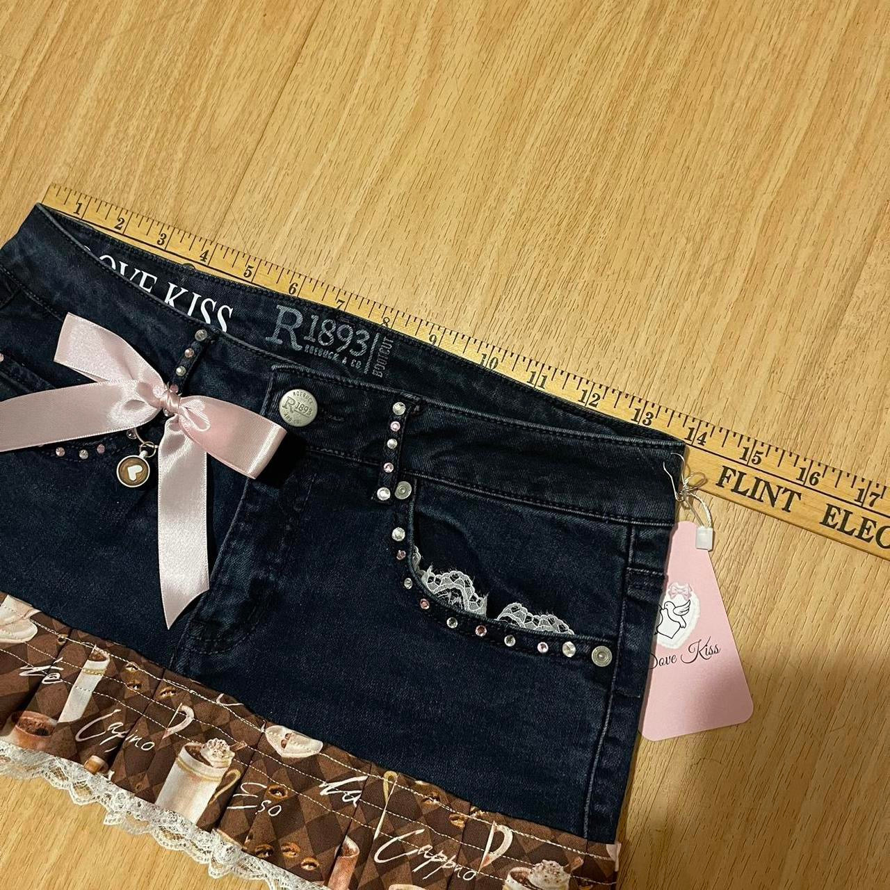 CAPPUCCINO CUTIE Micro Mini Skirt - SIZE S