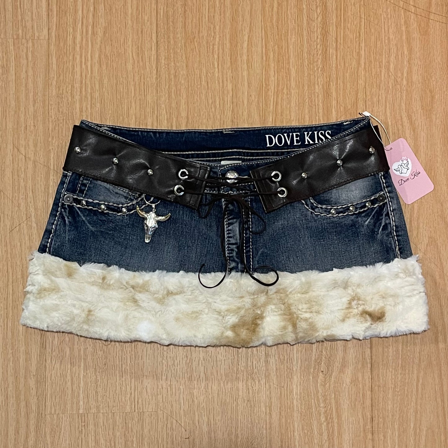 "ROCKSTAR PRINCESS" Micro Mini Faux Fur Skirt - SIZE L