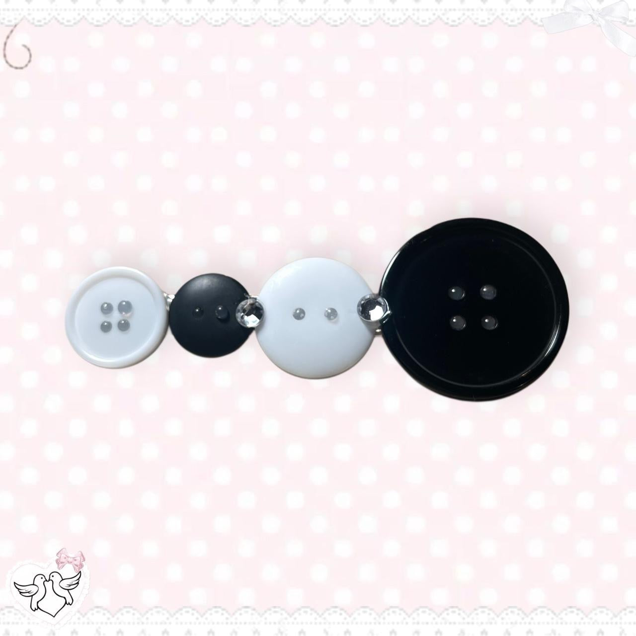 "BUTTON BELLE" Jumbo Hair Clip ୨୧