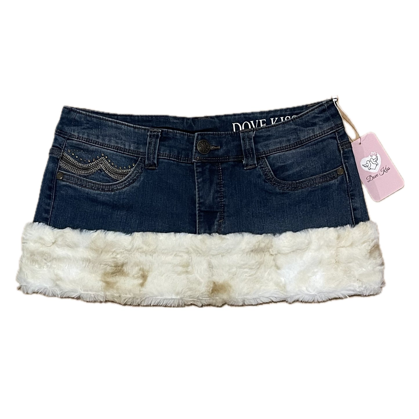 GLAMOUR PRINCESS Mini Faux Fur Skirt - SIZE M