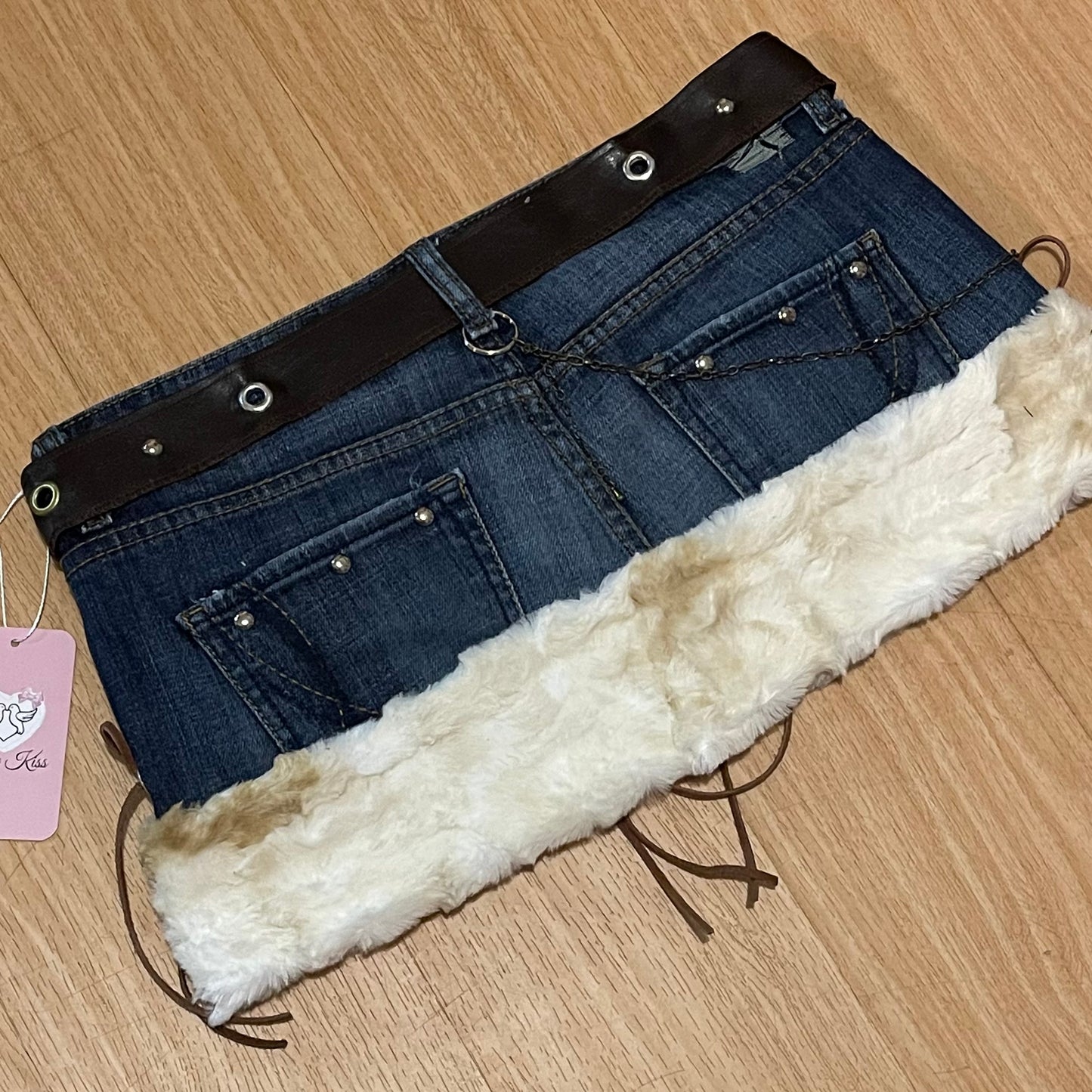 "ROCKSTAR PRINCESS" Micro Mini Faux Fur Skirt - SIZE M