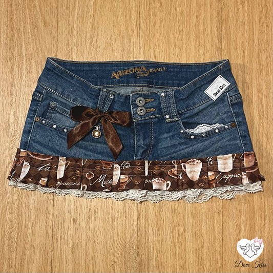 CAPPUCCINO CUTIE  Micro Mini Skirt - SIZE XXS