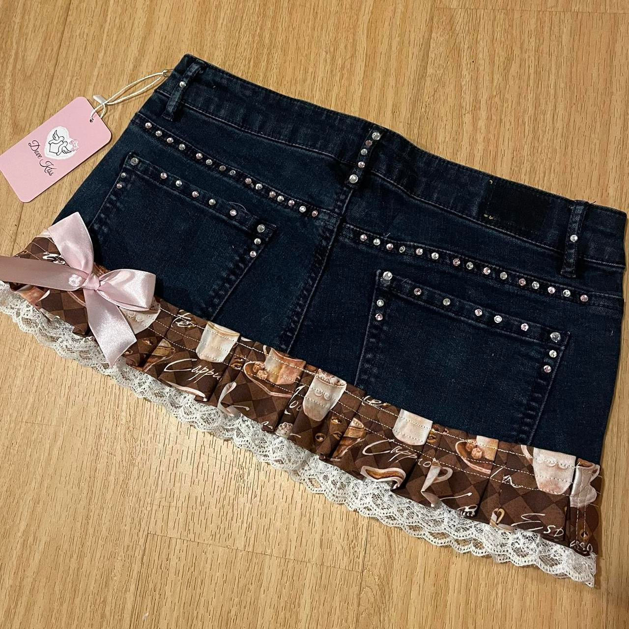 CAPPUCCINO CUTIE Micro Mini Skirt - SIZE S