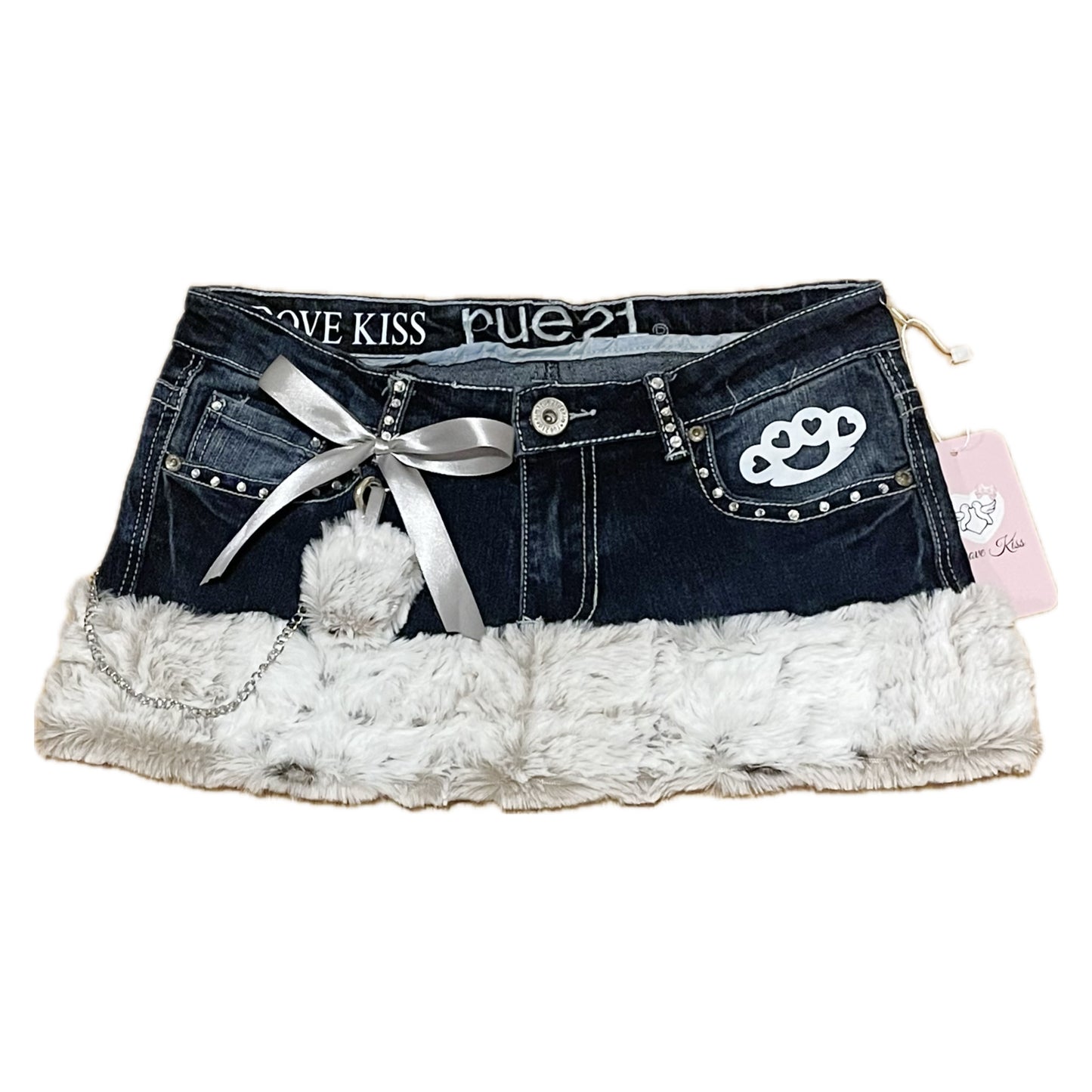 GLAMOUR DIVA Mini Faux Fur Skirt - SIZE S