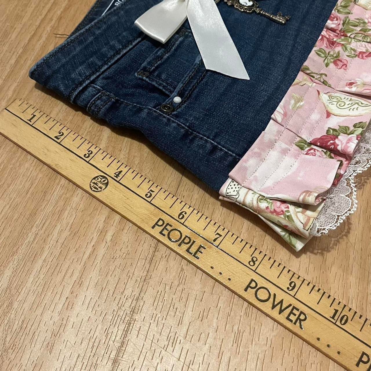 𓏲ּ𝄢 Royal Kawaii Princess Mini Denim Skirt - SIZE M