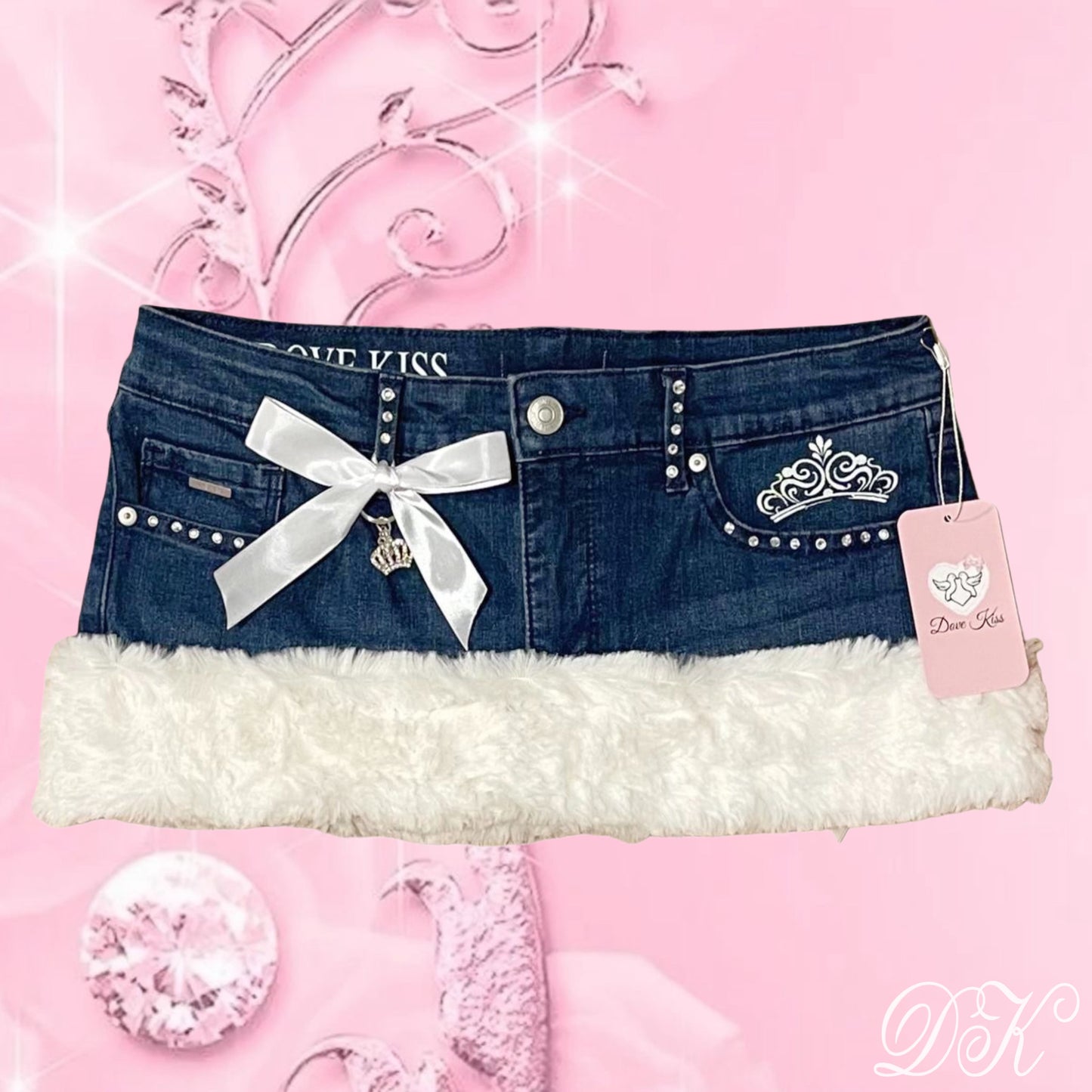 PRETTY PRINCESS Mini Faux Fur Skirt - SIZE M