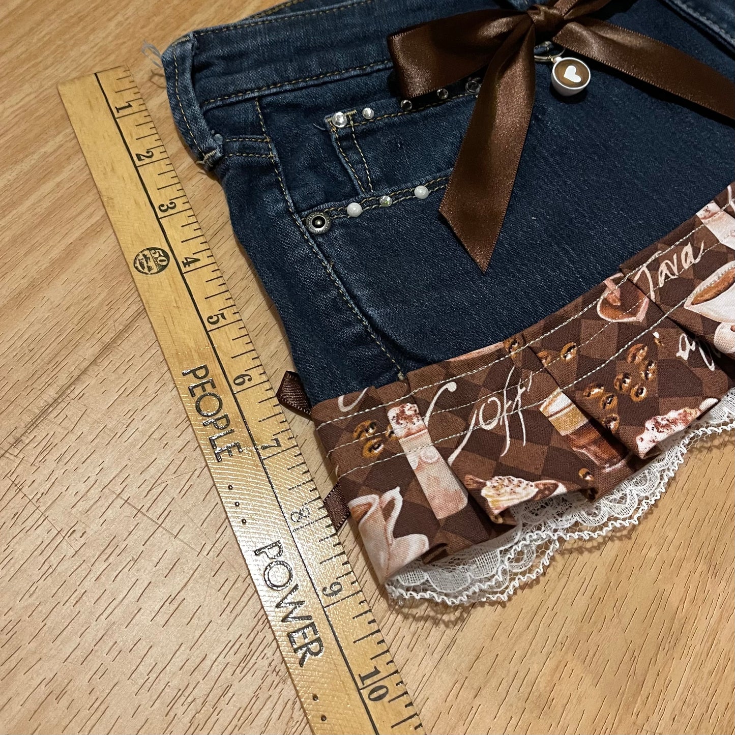 𓏲ּ𝄢 ‘Cappuccino Cutie’ princess micro mini skirt - SIZE M