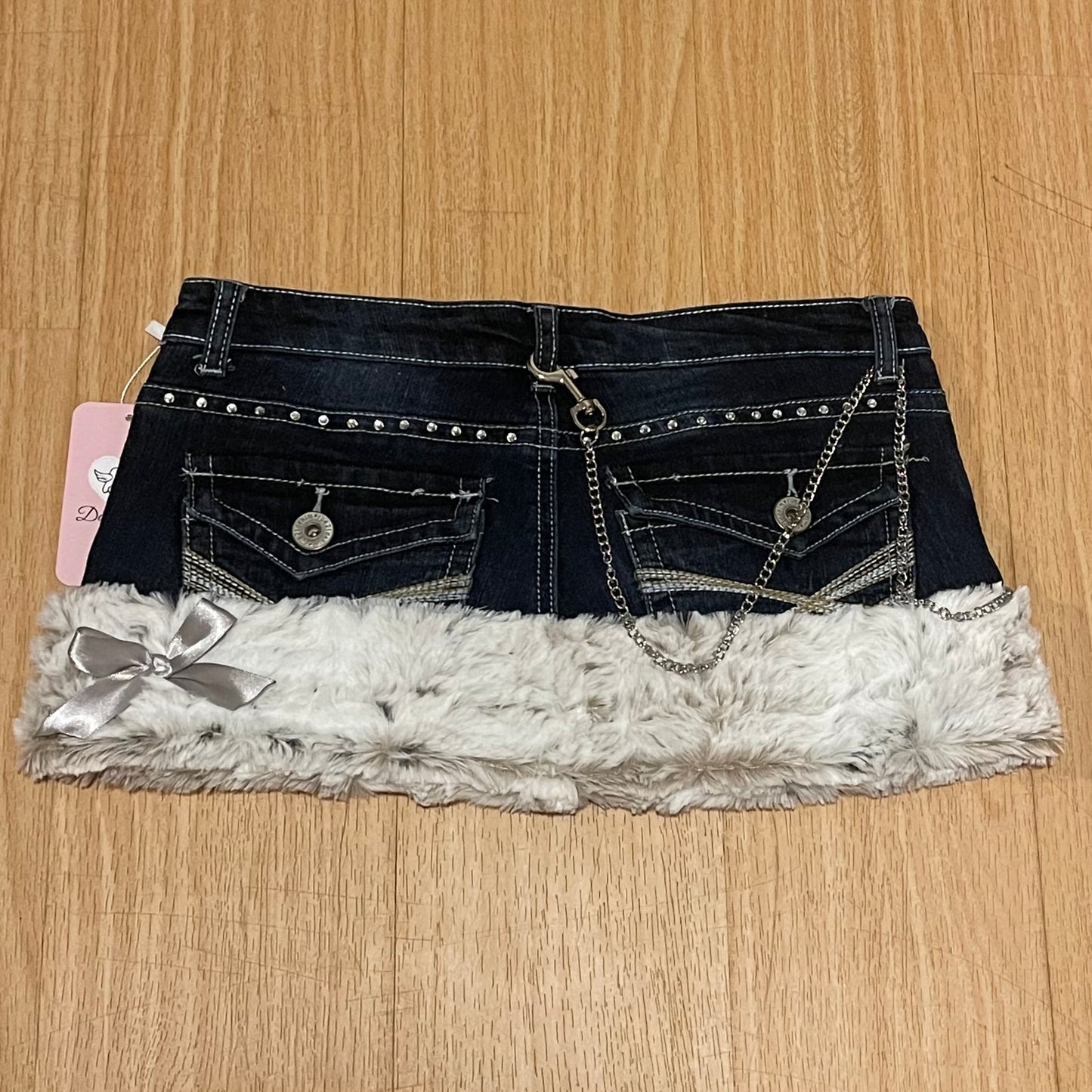 GLAMOUR DIVA Mini Faux Fur Skirt - SIZE S