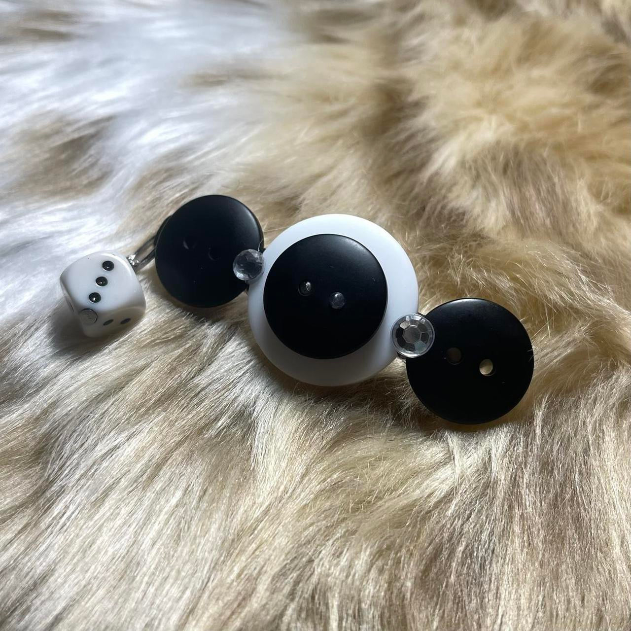 "ROLL THE DICE" Hair Barrette ୨୧