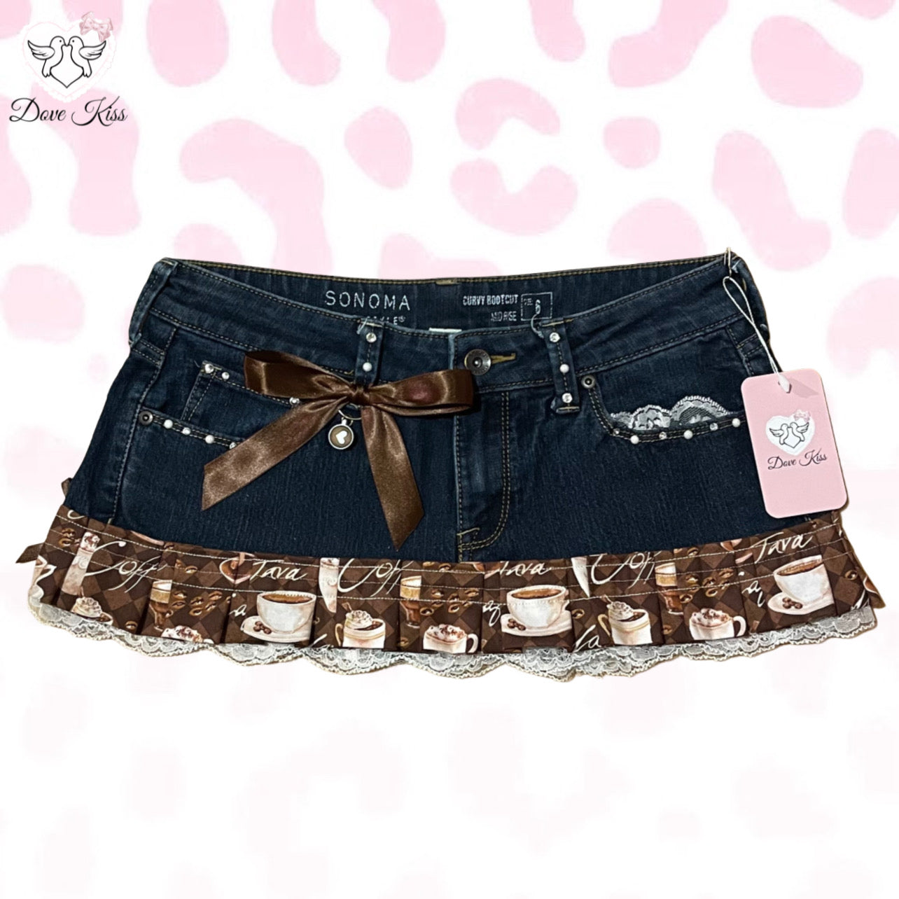 𓏲ּ𝄢 ‘Cappuccino Cutie’ princess micro mini skirt - SIZE M