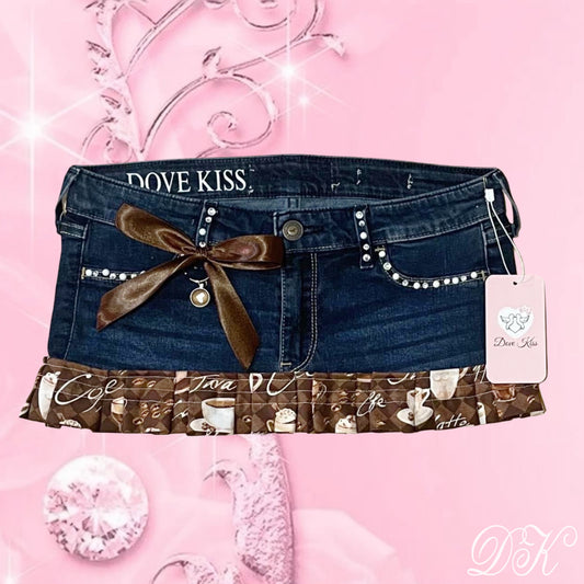 CAPPUCCINO CUTIE Micro Mini Skirt - SIZE XS