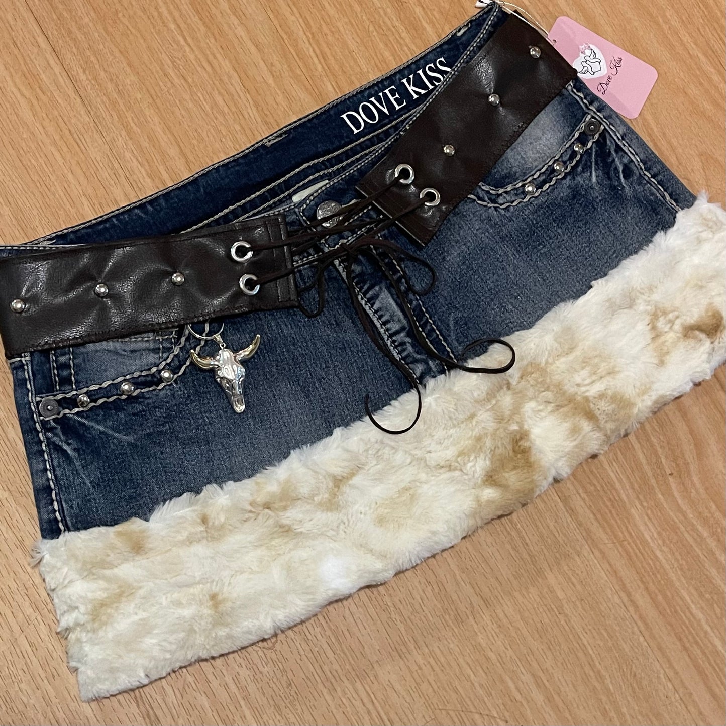 "ROCKSTAR PRINCESS" Micro Mini Faux Fur Skirt - SIZE L