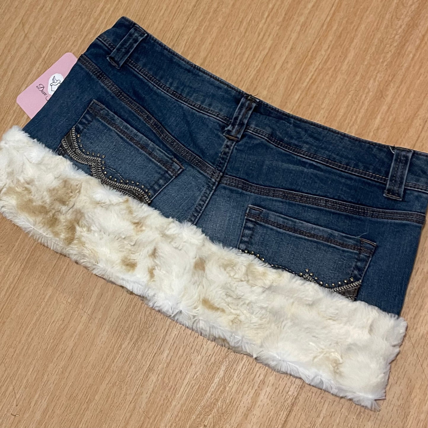 GLAMOUR PRINCESS Mini Faux Fur Skirt - SIZE M