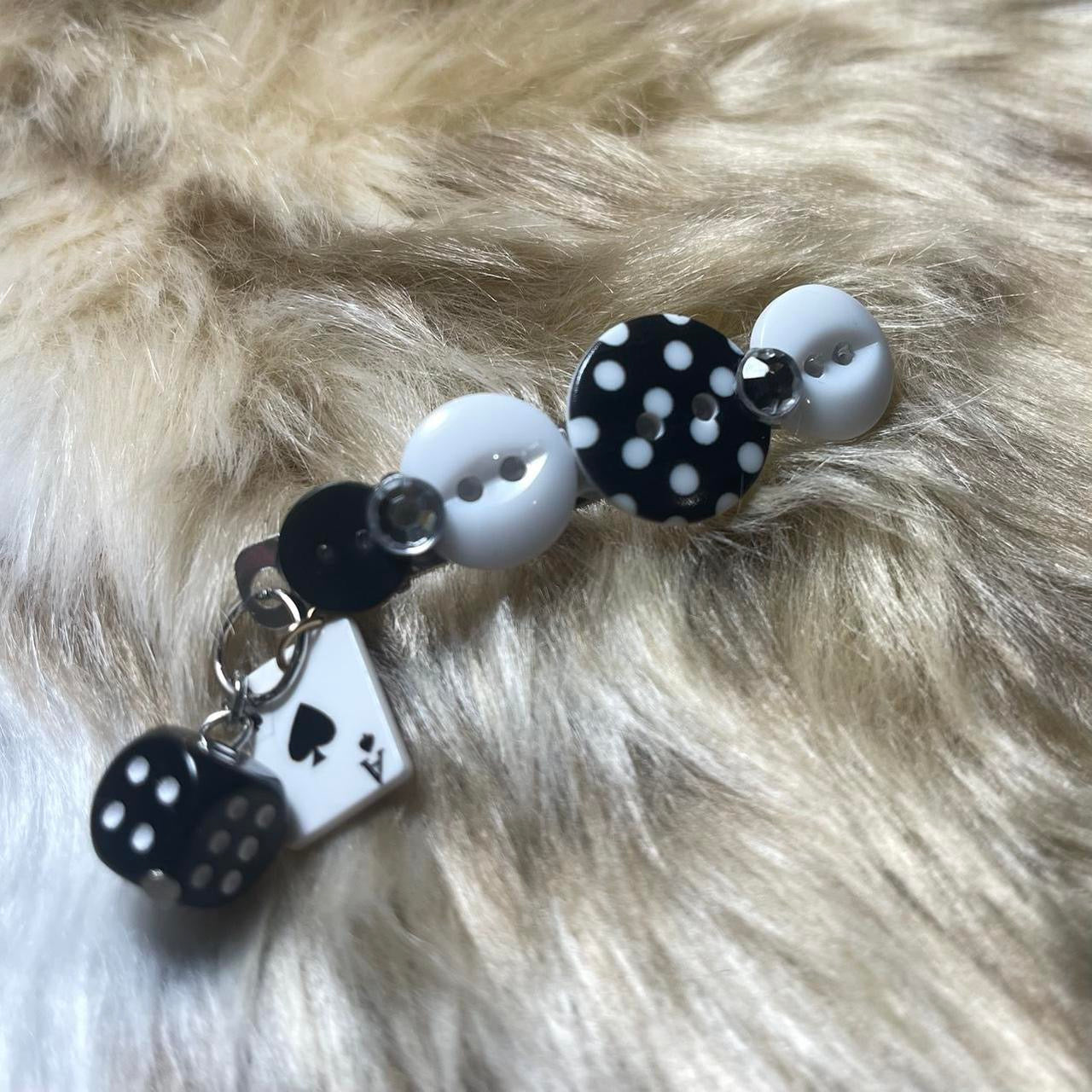 ✮⋆˙ OOAK ‘love game’ by Dove Kiss hair barrette ୨୧