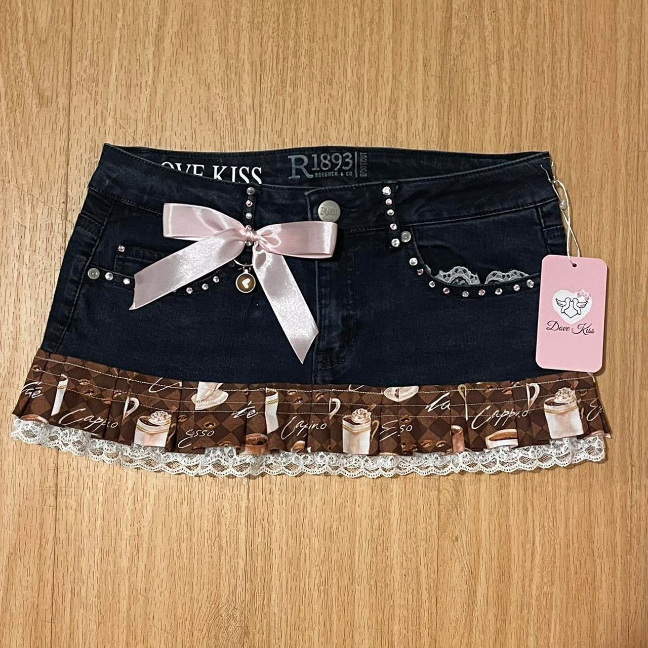 CAPPUCCINO CUTIE Micro Mini Skirt - SIZE S