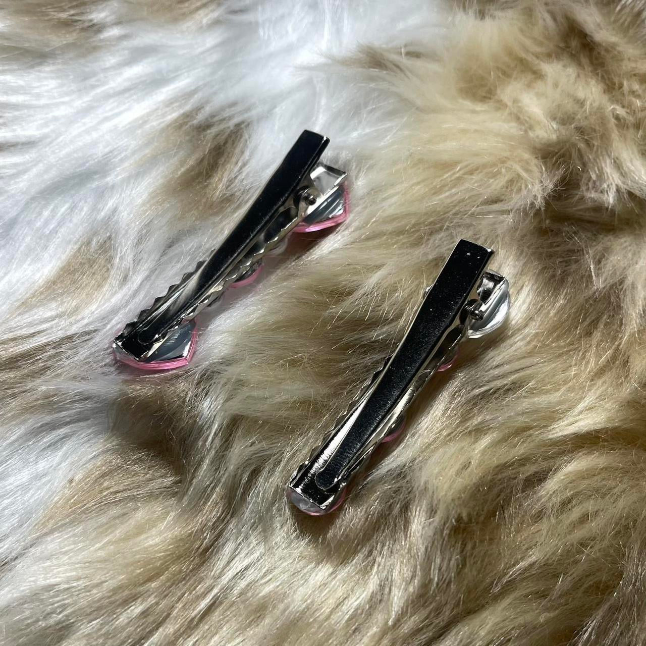 "TWINKLE HEARTS" Mini Hair Clip Set ୨୧