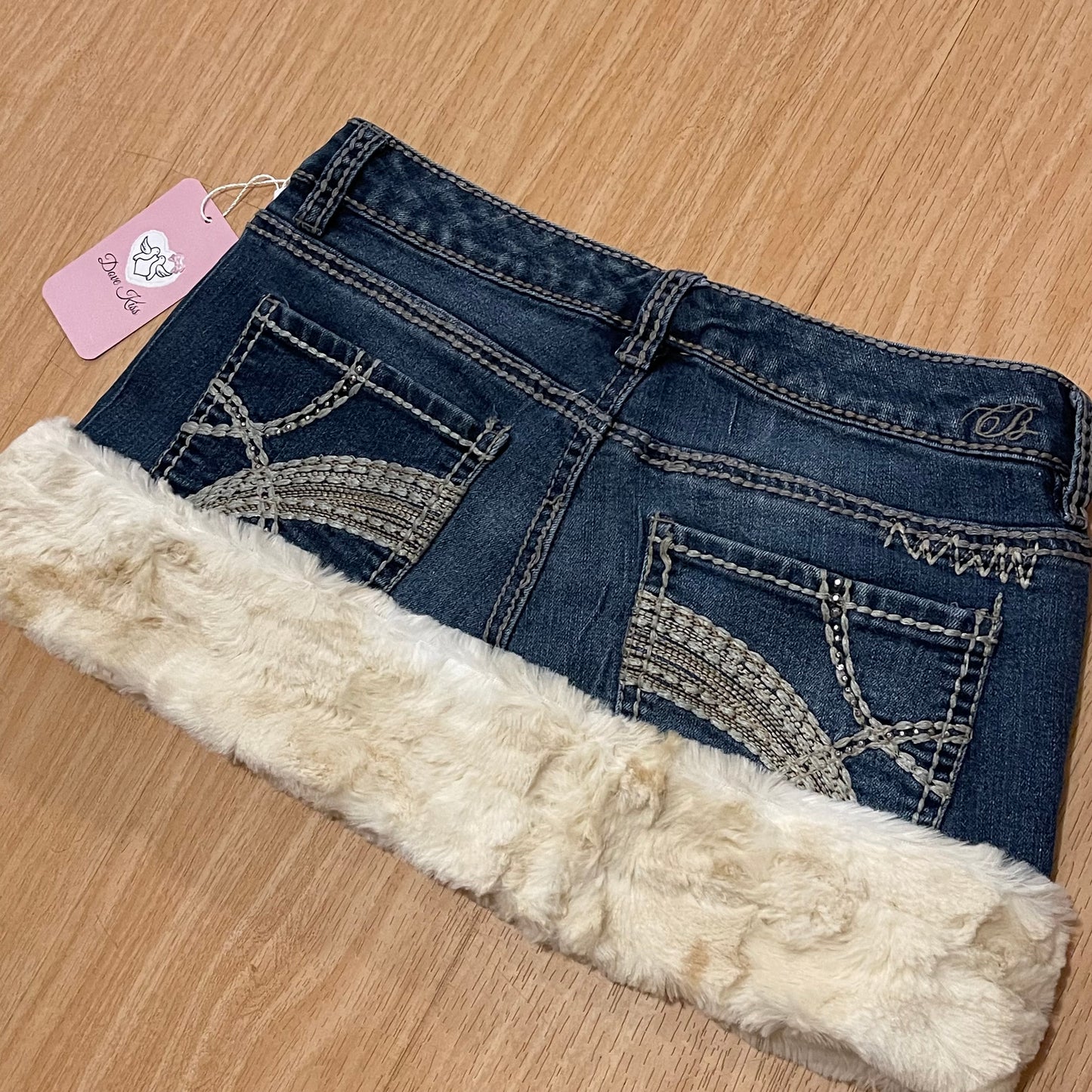 GLAMOUR PRINCESS Mini Faux Fur Skirt - SIZE S