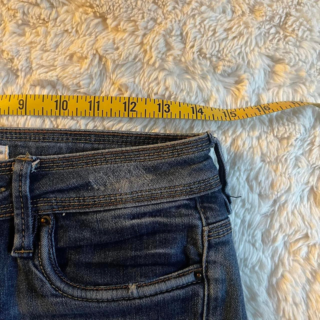 ୨୧ reworked OOAK vintage micro mini denim skirt with trim and bow details