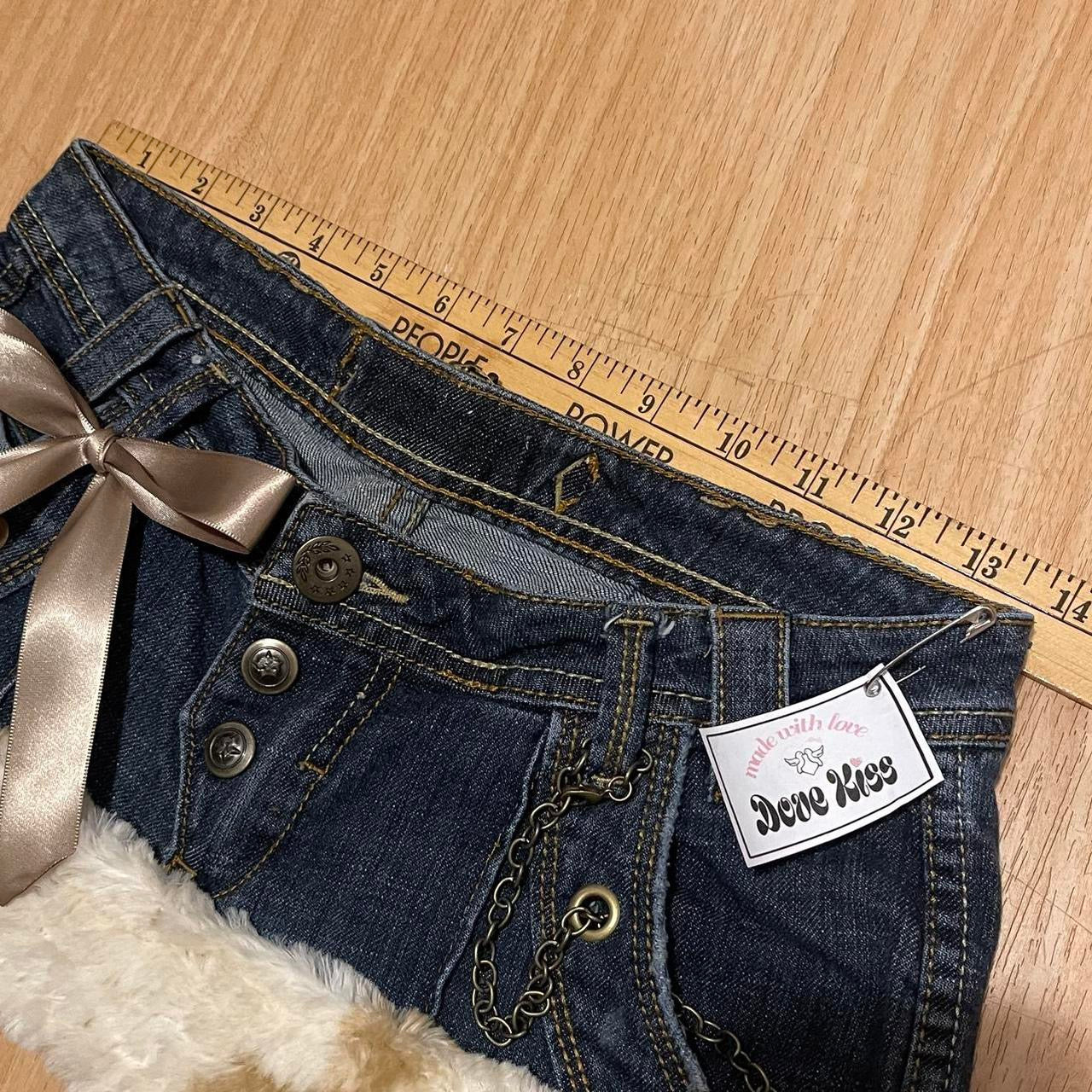 ୨୧ Grunge Princess Micro Mini Faux Fur Trim Skirt - SIZE S
