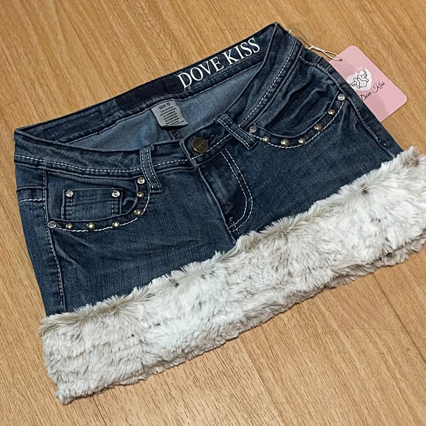 GLAMOUR PRINCESS Mini Faux Fur Skirt - SIZE XXS/XS