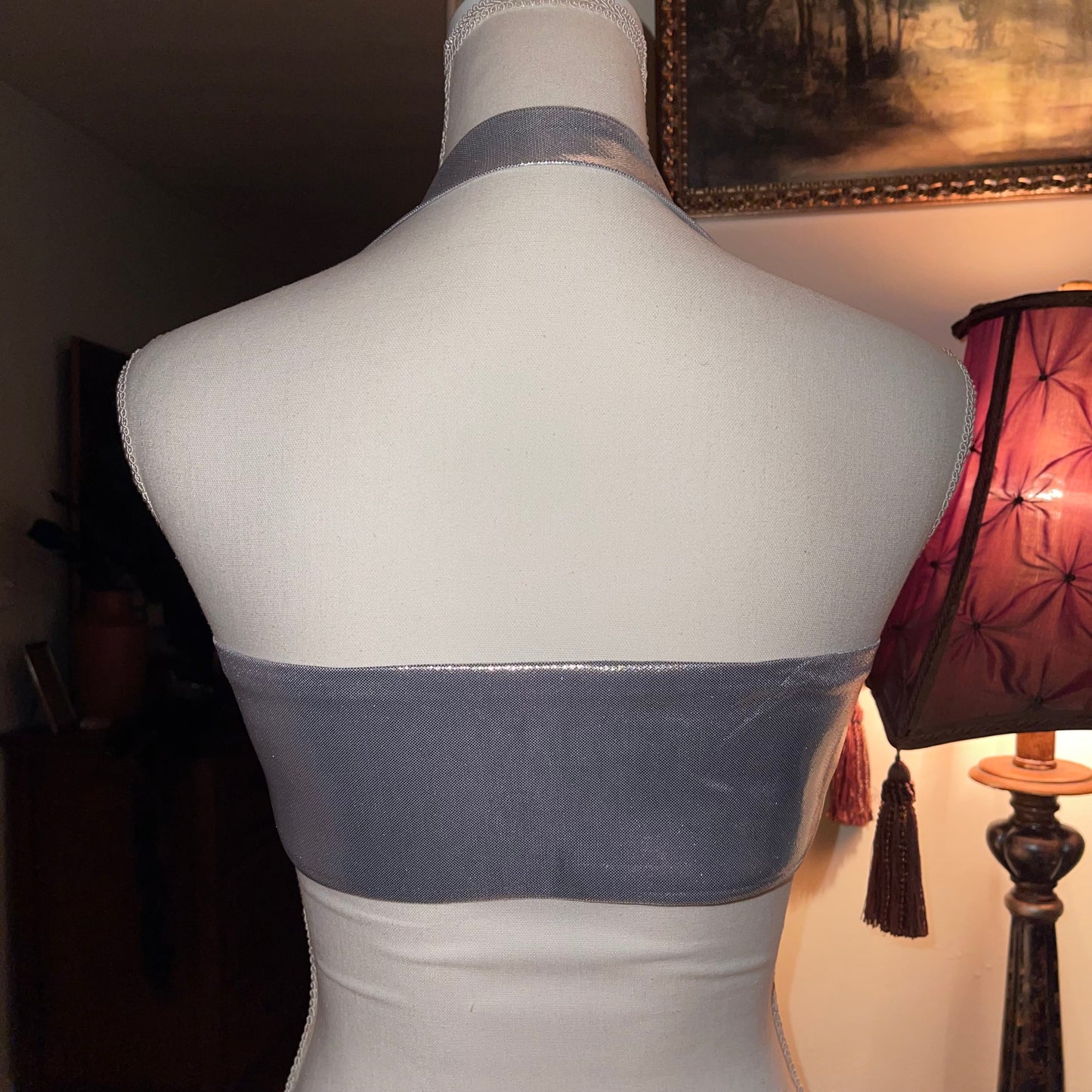 “Divalicious” Rhinestone Bralette in Silver