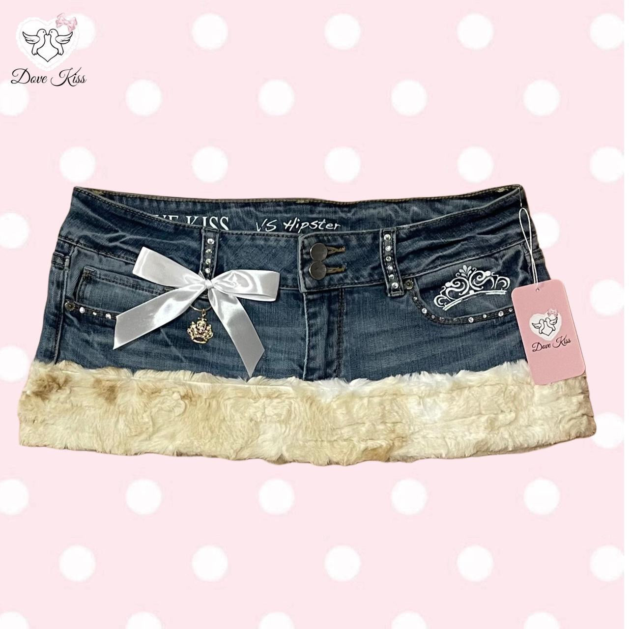 PRETTY PRINCESS Mini Faux Fur Skirt - SIZE L