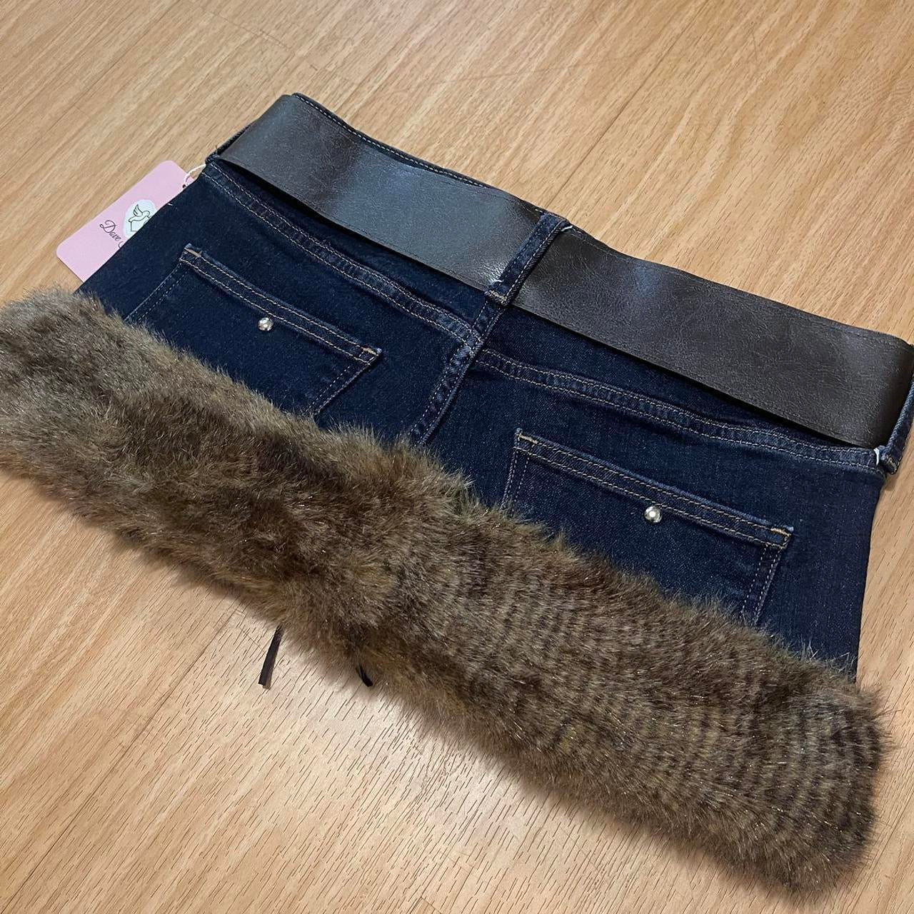 ROCKSTAR PRINCESS Micro Mini Faux Fur Skirt - SIZE M