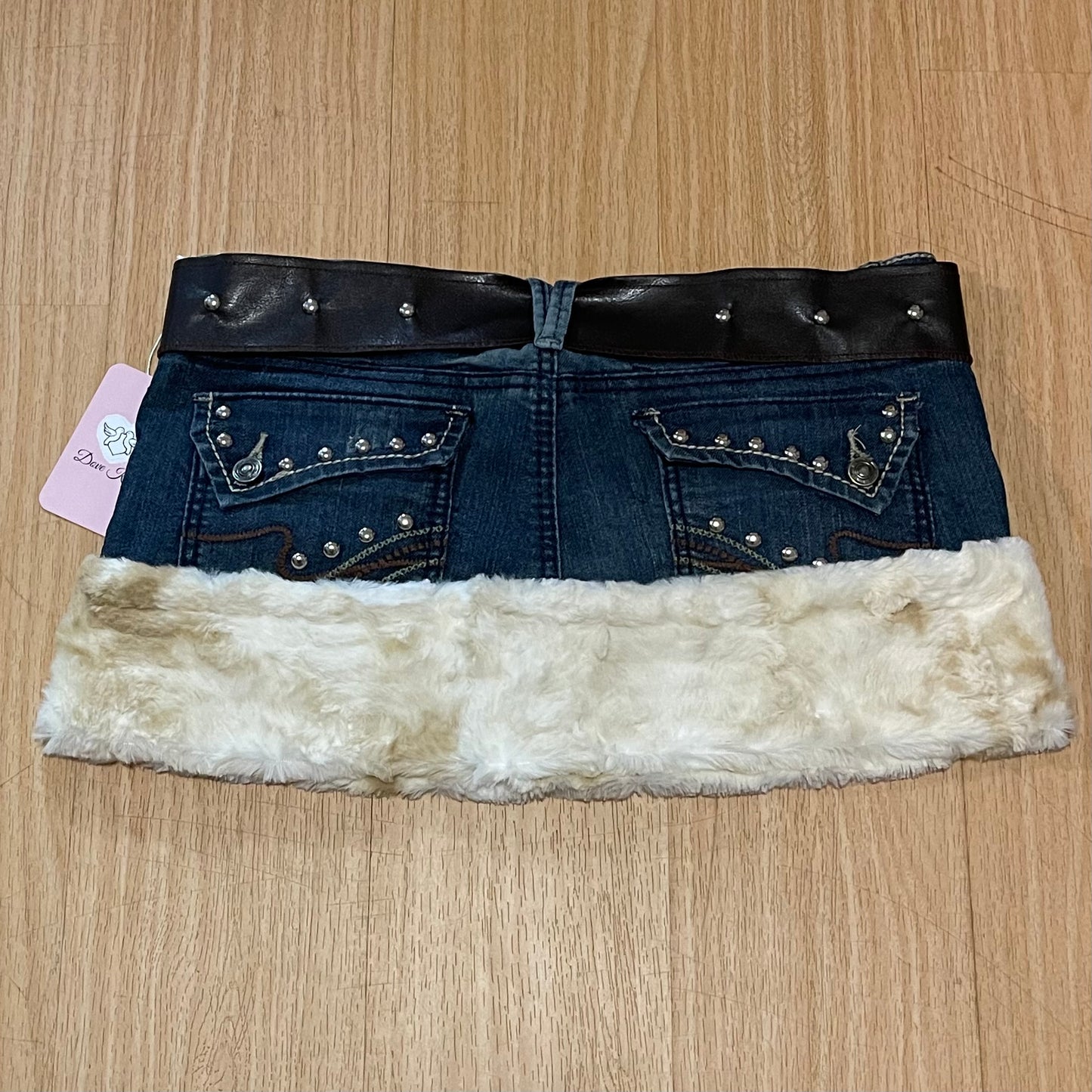 "ROCKSTAR PRINCESS" Micro Mini Faux Fur Skirt - SIZE L