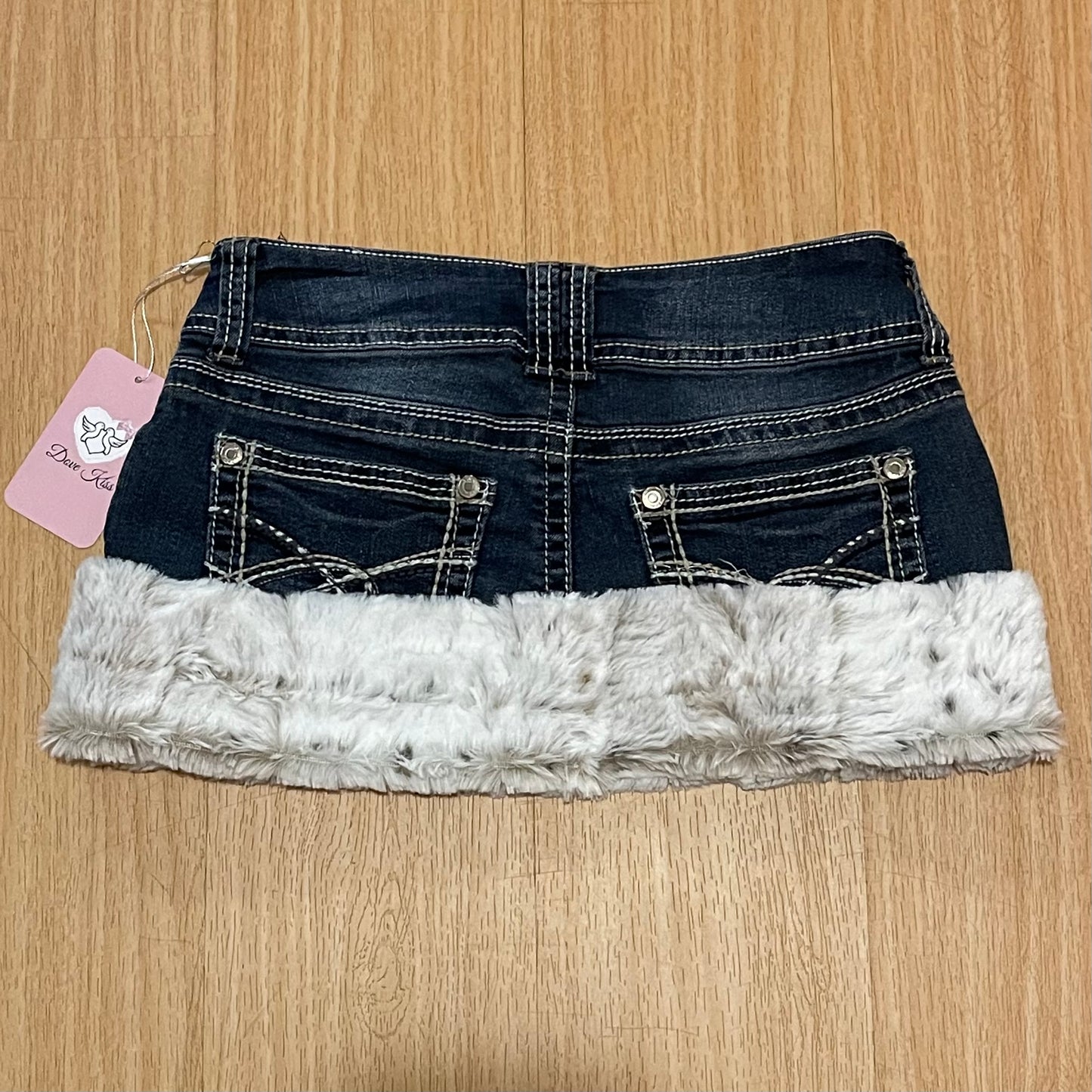 GLAMOUR PRINCESS Mini Faux Fur Skirt - SIZE XS