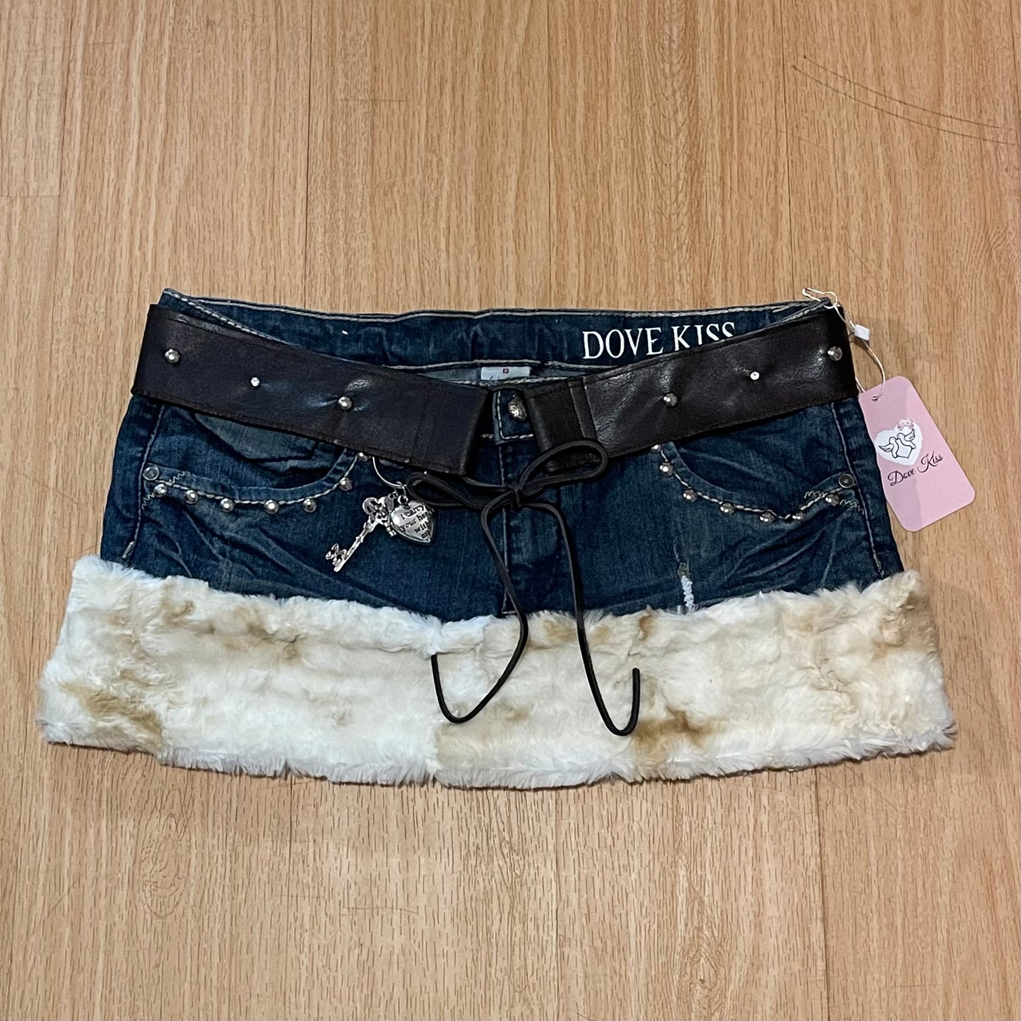 "ROCKSTAR PRINCESS" Micro Mini Faux Fur Skirt - SIZE L