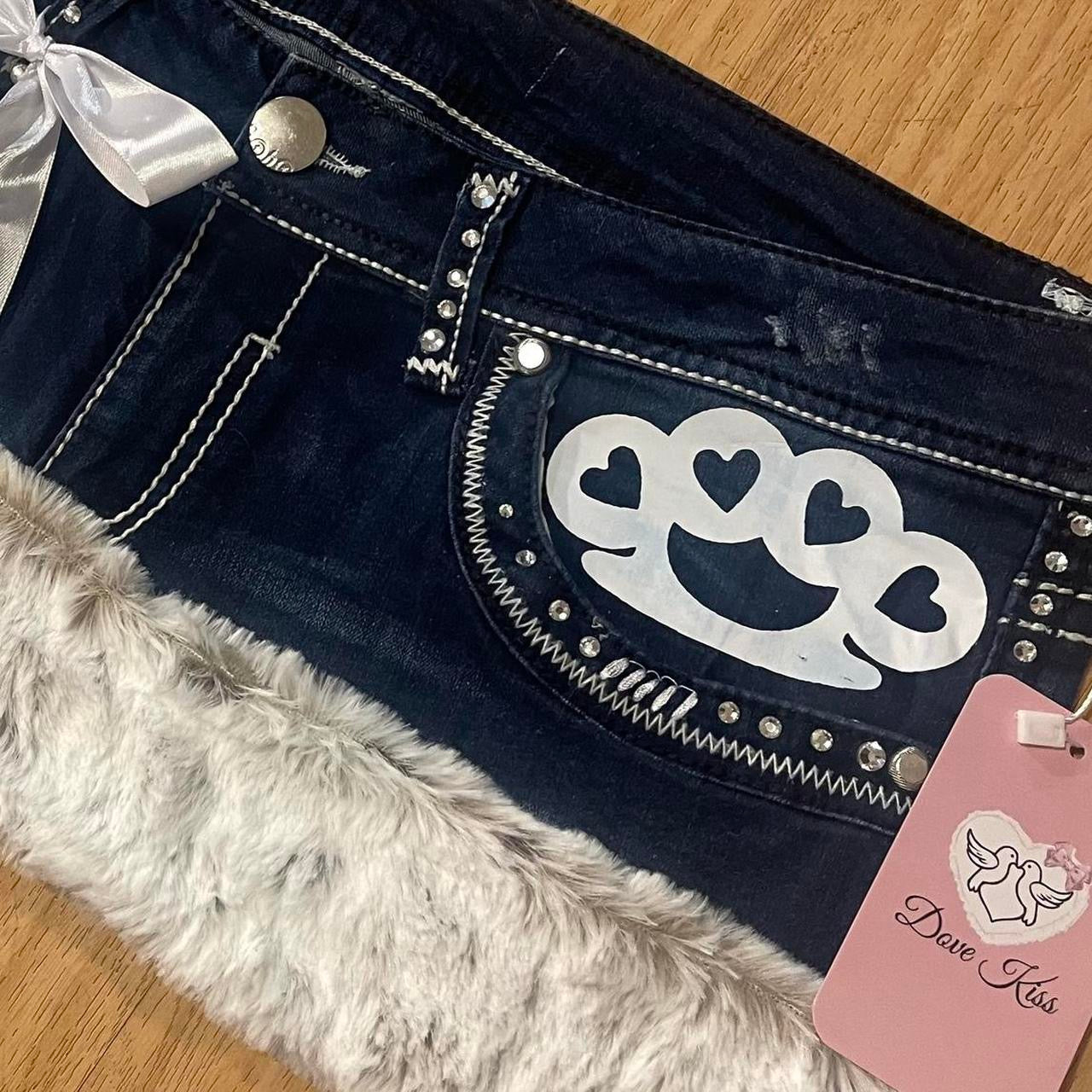 TOUGH COOKIE Mini Faux Fur Skirt - SIZE L
