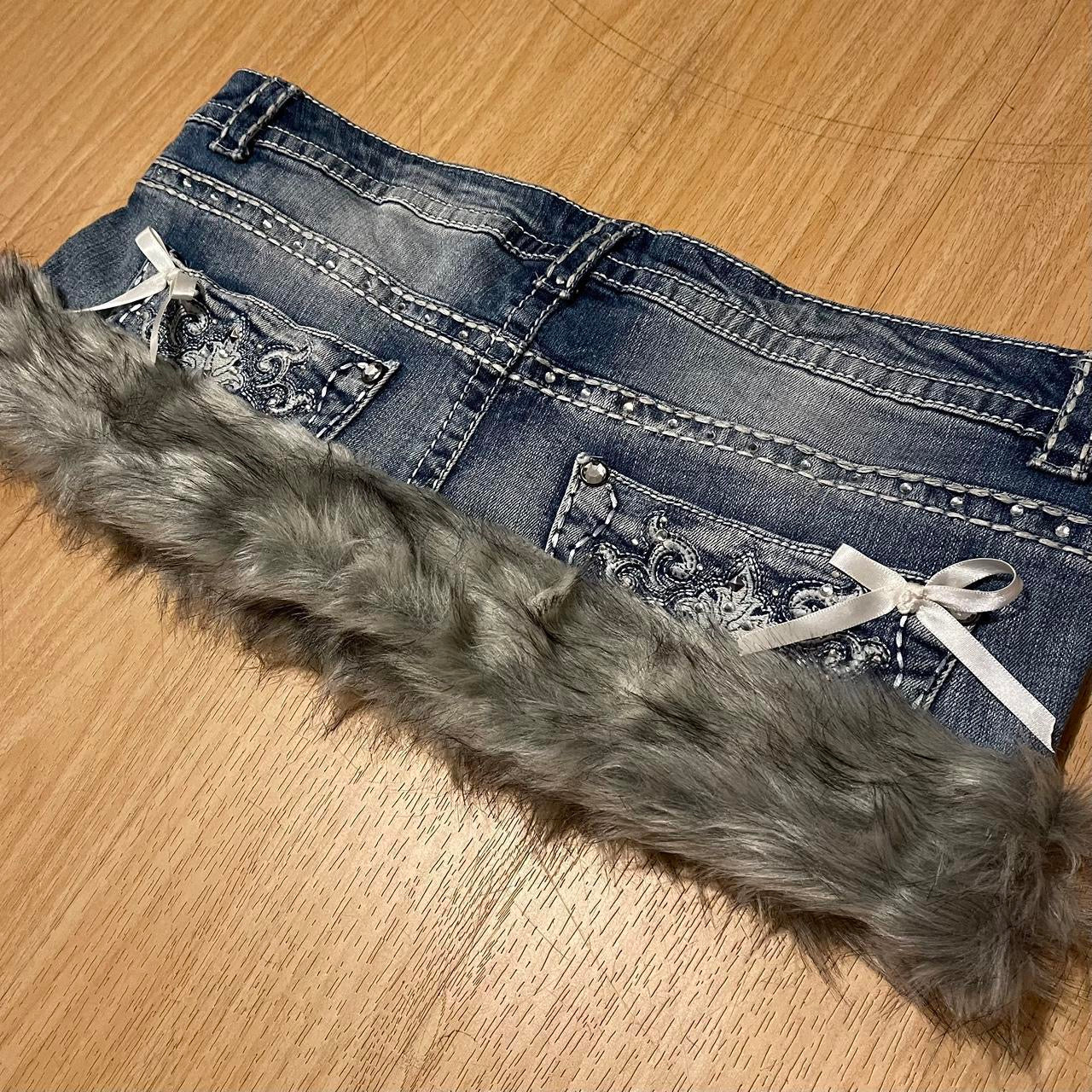 ୨୧ reworked OOAK y2k princess mini skirt