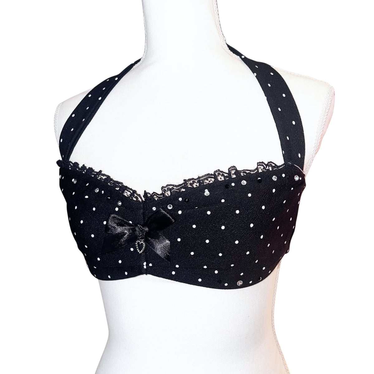 “STARLET PRINCESS” Polka Dot Halter Top Bralette